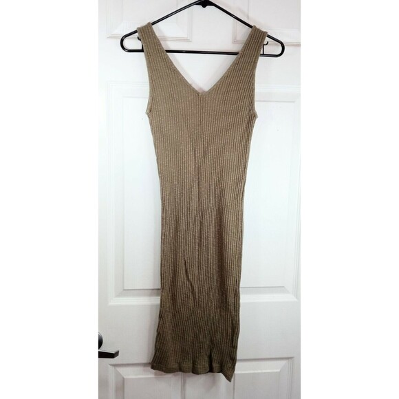 Forever 21 V-Neck Sweater Tank Dress Knee Length Buttons Size Medium - Picture 3 of 4